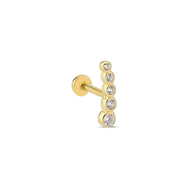 Beş Taş Altın Piercing
