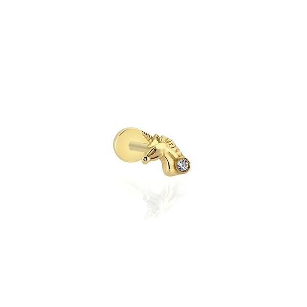 Unicorn Tek Taşlı Piercing