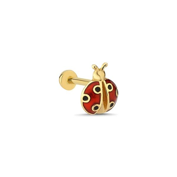 Uğur Böceği Altın Piercing