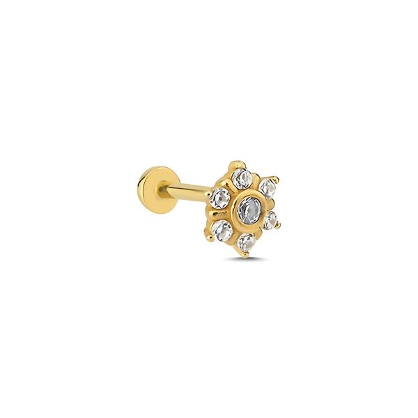 Yedi Taşlı Altın Piercing