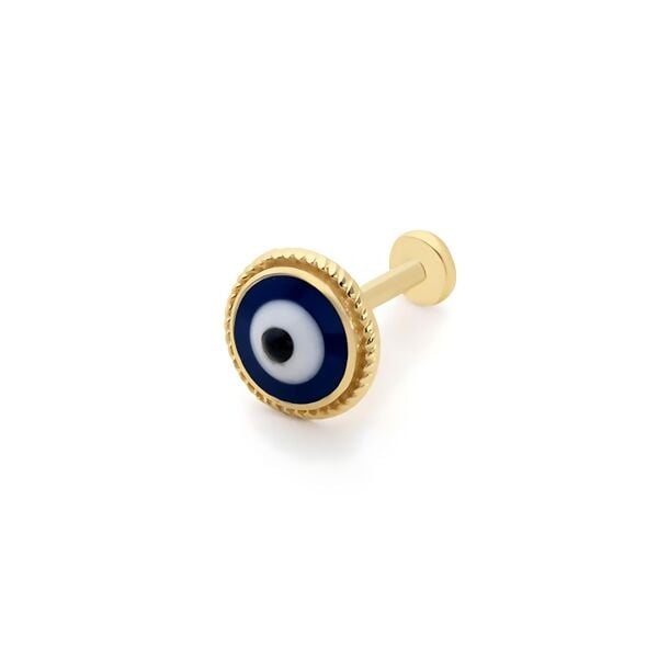 Nazar Boncuğu Altın Piercing