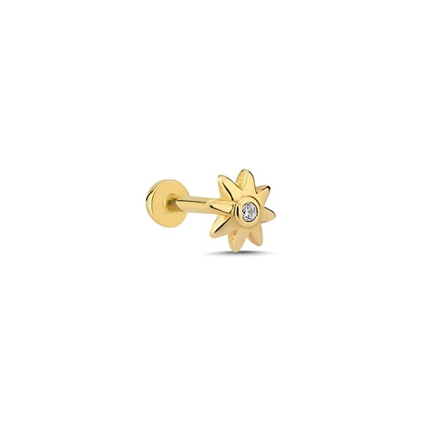 Stella Nova Tek Taşlı Altın Piercing