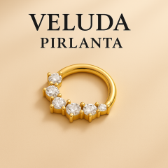 Asteria Yıldızlı Gökyüzü Çemberi Pırlanta Piercing