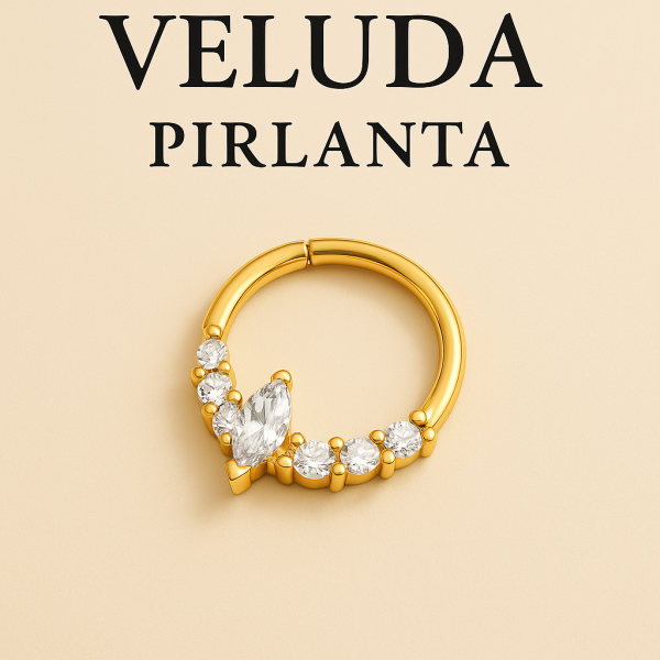 Orlisse Fransız Tınılı ve Lüks Halka Pırlanta Piercing