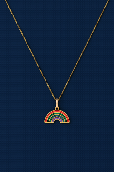 Joy Gökkuşağı Neşesi Altın Kolye