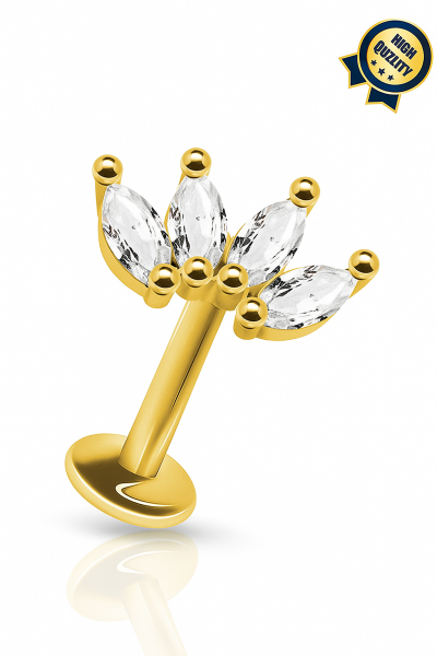 Serenna Açmakta Olan Çiçek Naifliği Cerrahi Çelik Piercing