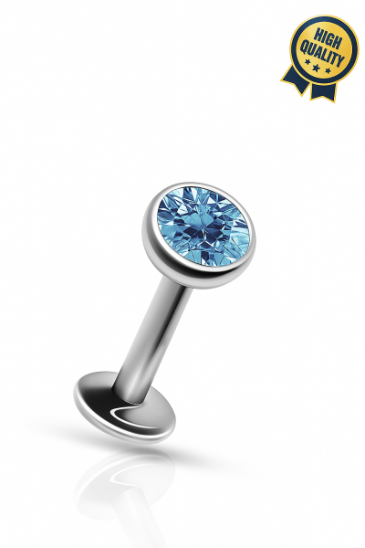 Aqua Su Berraklığı Cerrahi Çelik Labret Piercing