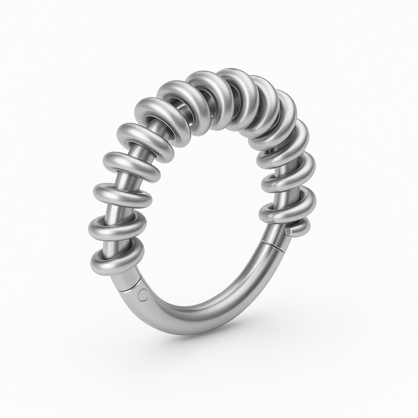 Vortexa Sonsuzluk İçsel Güç Simgesi Tekrarlayan Spiral Cerrahi Çelik Halka Piercing
