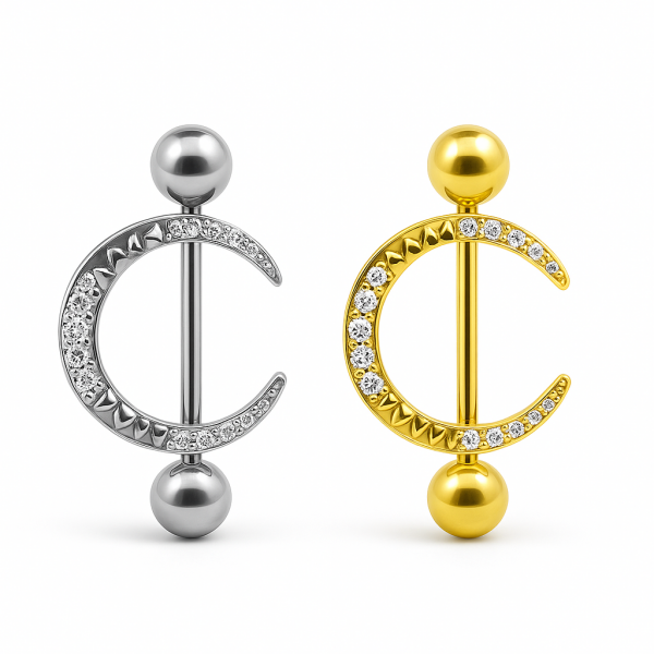Selene Gökyüzüne Aşık Olanlar İçin Cerrahi Çelik Nipple (Göğüs Ucu) Piercing