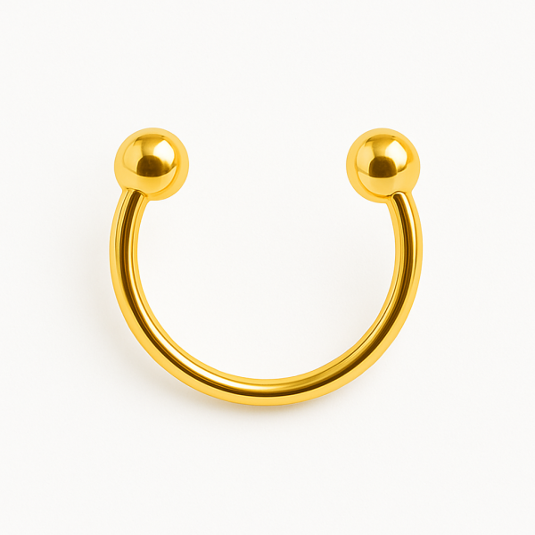 Toplu Yarım Halka Altın Sarısı Renk Cerrahi Çelik Piercing