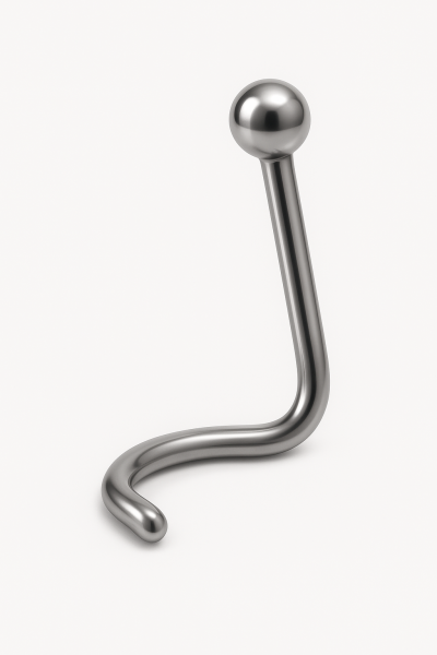 Toplu Arkası Kıvrık Burun Piercing