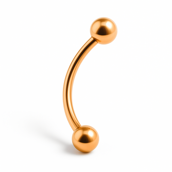 Toplu Standart Kalınlık Rose Gold Rengi Banana Cerrahi Çelik Piercing