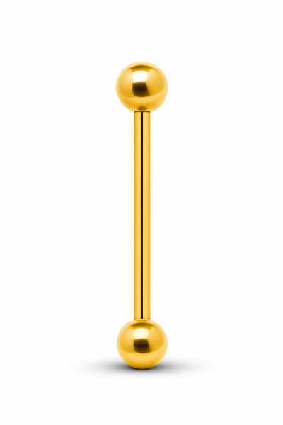 Toplu  Standart Kalınlık Altın Rengi  Cerrahi Çelik Dil Piercing