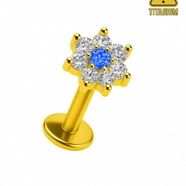 Lunéa, Zarafetin Çiçek Açmış Hali (Titanyum Arkası Düz Labret Piercing)