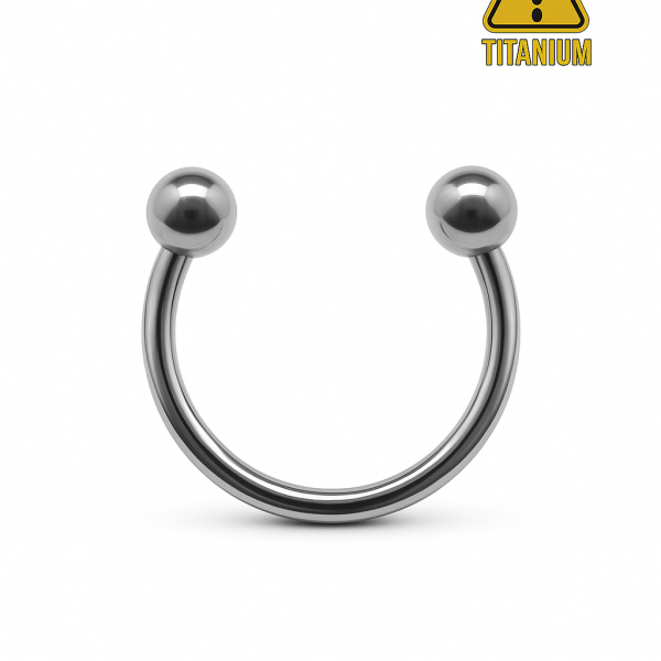 Toplu Yarım Halka Gümüş Renk Titanyum Piercing