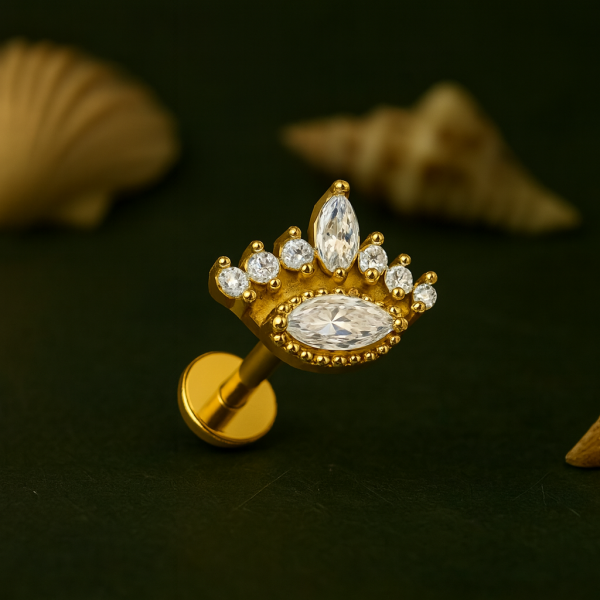 Queen’s Eye Kraliçenin Gözü Cerrahi Çelik  Labret Piercing