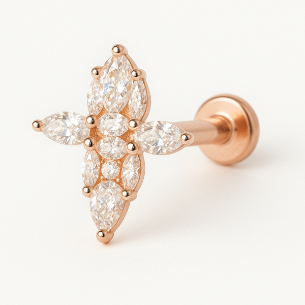 Eterna Shine Işıltınızı Sonsuzlaştıran Tasarım 14k Altın Labret Piercing
